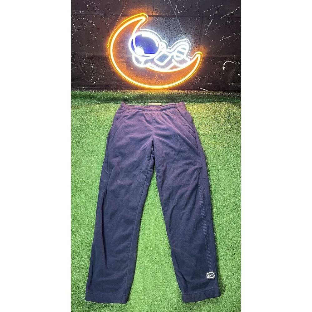 Vintage Nike Y2K Navy Blue Mens Sweatpants size XL Wide Leg Full Fleece Gray Tag